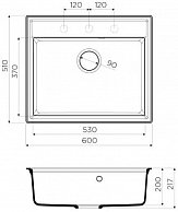 Кухонная мойка Omoikiri Daisen 60 BL