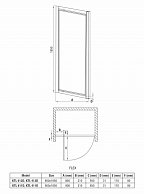 Душевая дверь Deante FLEX 90 KTL 611D матовое стекло