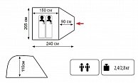 Tramp палатка универсальная Tramp  Fly 2 (V2)