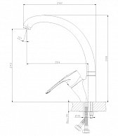 Смеситель Rossinka T40-23 одноручный д/кухни