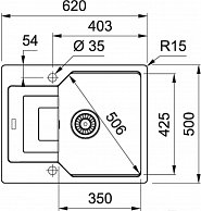 Кухонная мойка Franke UBG 611-62 (114.0595.317) бежевый