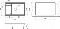 Мойка кухонная Granula GR-7805 (алюминиум)