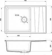 Кухонная мойка GranFest GF-LV-760L (черный)