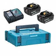 Комплект аккумулятор Makita BL1850B 2 шт. + зарядное устройство DC18RC  в кейсе (198311-6)