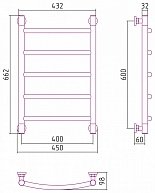 Полотенцесушитель водяной Сунержа ГАЛАНТ+ 600х400 00-0200-6040