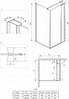 Душевой уголок Deante CUBIC 80 прозрачное стекло KTI 044P