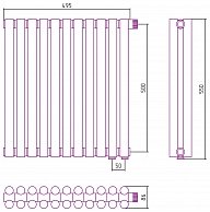 Полотенцесушитель водяной Сунержа ЭСТЕТ-11 EU50 500х495 00-0312-5011