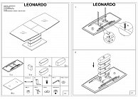 Стол обеденный Signal LEONARDO 140  белый лак