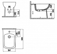 Биде напольное Creavit  Lara (LR500-00CB00E-0000)