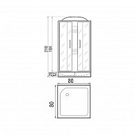 Душевая кабина River Quadro 80/24 МТ