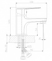 Смеситель для умывальника Rossinka  Silvermix S35-11