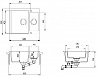 Кухонная мойка AquaSanita Tesa SQT150AW  alba 710