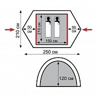 Палатка Tramp  Sarma 2 V2  зеленый (1404716)