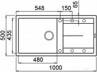 Кухонная мойка  Elleci  Unico 480  G68 Bianco