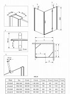 Кабина прямоугольная Deante Abelia 80x120 KTA 044P