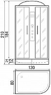 Душевая кабина River Dunay 120/80/24 MT L