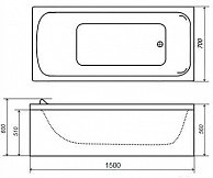 Ванна акриловая Triton Стандарт 150x70 с каркасом