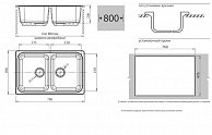 Кухонная мойка  GranFest Standart GF - S780K  серый