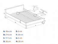 Кровать Halmar GRACE 160  серый