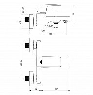 Смеситель для ванны Rubineta Modena-10/K  (12)