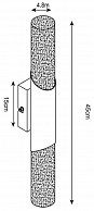 Настенный светильник  Arte Lamp Aqua A2470AP-2SS