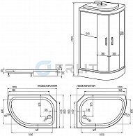 Душевая кабина Erlit ER3512PR-C4 120x80