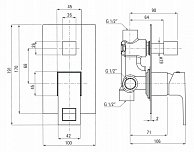 Смеситель Deante ANEMON BIS BBZ 044P