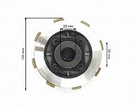 Муфта сцепления  в сборе 178/186F шлиц 25 мм 8 лепестков 120мм культиватора/мотоблока