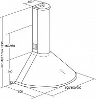 Кухонная вытяжка Akpo Dandys 60 wk-4 нержавеющая сталь