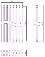 Полотенцесушитель водяной Сунержа ЭСТЕТ-11 1200х315 00-0302-1207