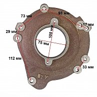 Крышка коленвала Rossel R190-R195 8 отверстий