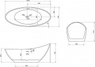 Ванна акриловая Abber AB9233 -MB чёрная матовая