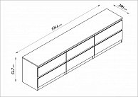 Тумба Mio Tesoro Кастор 6 ящиков 2.03.03.110.3 (дуб сонома) (дуб сонома)