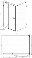 Душевой уголок Ambassador Abner 120x90x200 (прозрачное стекло / профиль хром) 10011104L