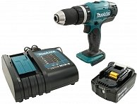 Дрель ударная Makita DHP453RFE аквамариновый, черный 177510