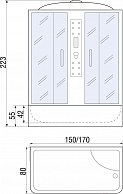 Душевая кабина River Wisla 150/80/55 MT