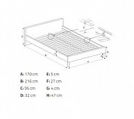 Кровать Halmar Merida 160/200 бежевый