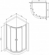 Душевой уголок AM.PM X-Joy W88G-205-090BT64 (без поддона)