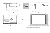 Кухонная мойка  GranFest Practic GF - P760L  бежевый