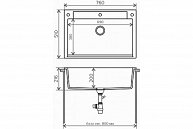 Кухонная мойка Polygran   Argo-760 белый хлопок 36 бежевый, белый