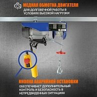 Таль электрическая стационарная Shtapler PA (J) 250/125кг 10/20м синий (71058962)